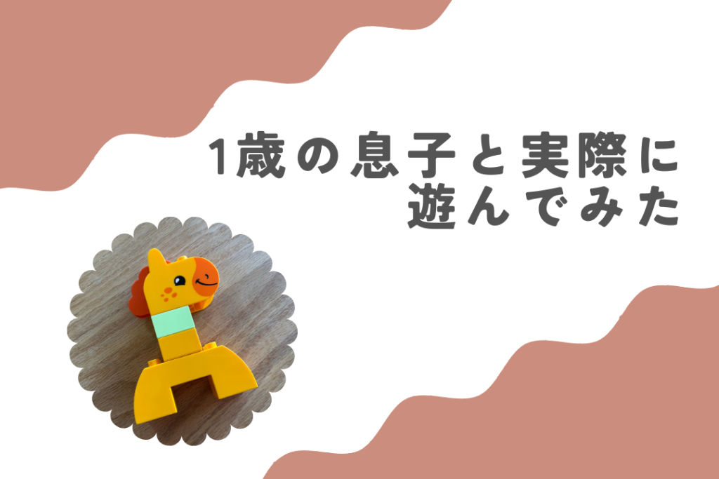 1歳の息子と実際に遊んでみた
